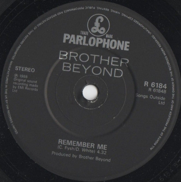 Brother Beyond - Harder I Try - Used Vinyl Record 7" image 4