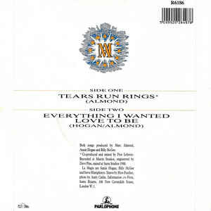 Marc Almond - Tears Run Rings - Used Vinyl Record 7" image 2
