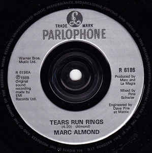 Marc Almond - Tears Run Rings - Used Vinyl Record 7" image 3