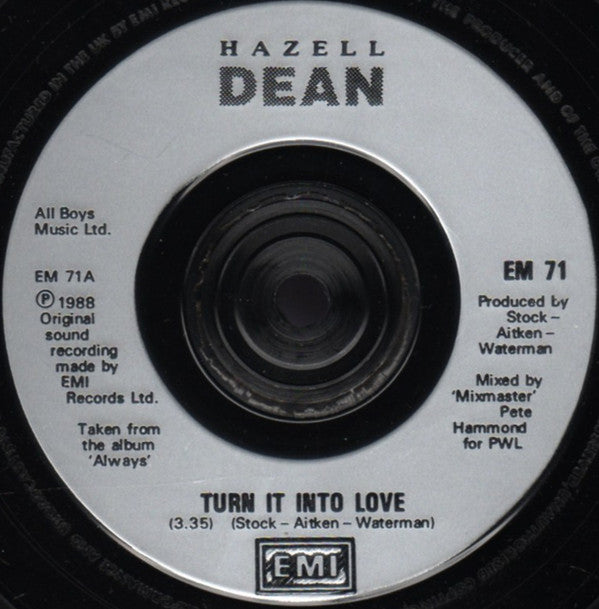 Hazell Dean - Turn It Into Love - Used Vinyl Record 7" image 3