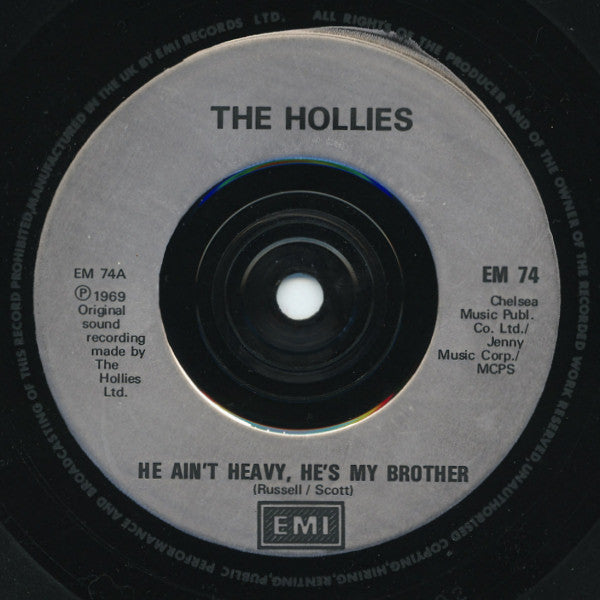 Hollies - He Ain't Heavy, He's My Brother - Used Vinyl Record 7" image 7