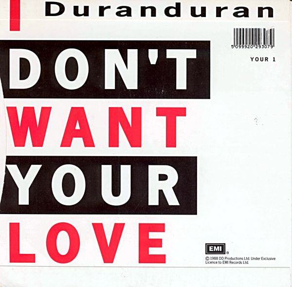 Duran Duran - I Don't Want Your Love - Used Vinyl Record 7" image 2