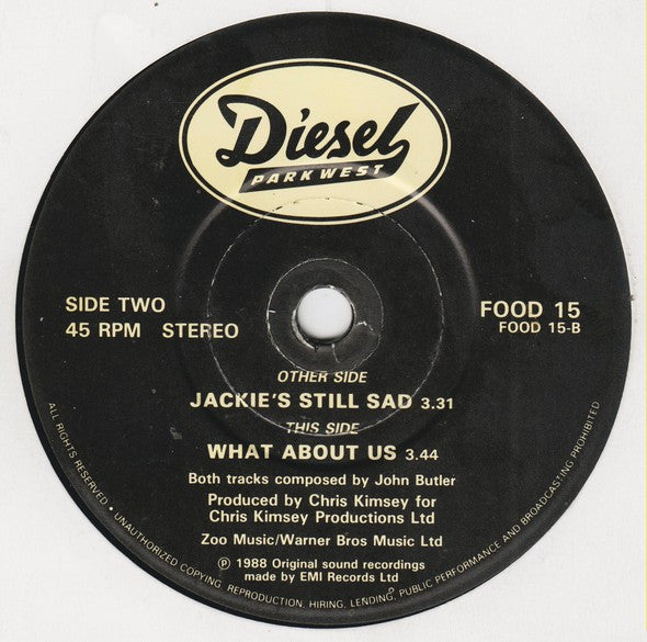 Diesel Park West - Jackie's Still Sad - Used Vinyl Record 7" image 4