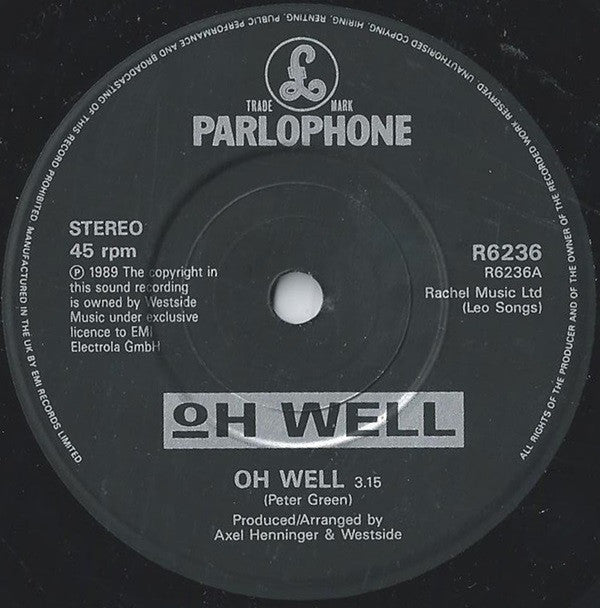 Oh Well - Used Vinyl Record 7" image 3