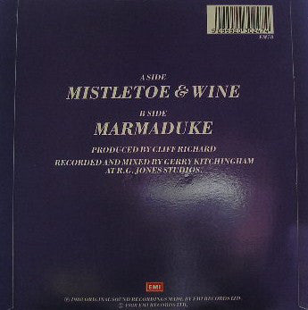 Cliff Richard - Mistletoe & Wine - Used Vinyl Record 7" image 2