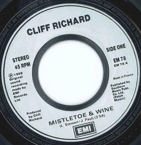 Cliff Richard - Mistletoe & Wine - Used Vinyl Record 7" image 6