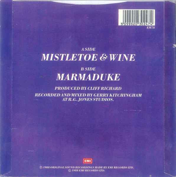 Cliff Richard - Mistletoe & Wine - Used Vinyl Record 7" image 8