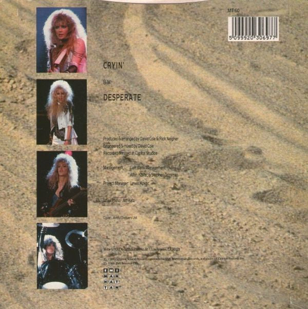 Vixen - Cryin' - Used Vinyl Record 7" image 2