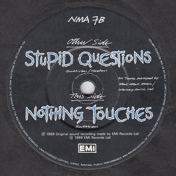 New Model Army - Stupid Questions - Used Vinyl Record 7" image 4