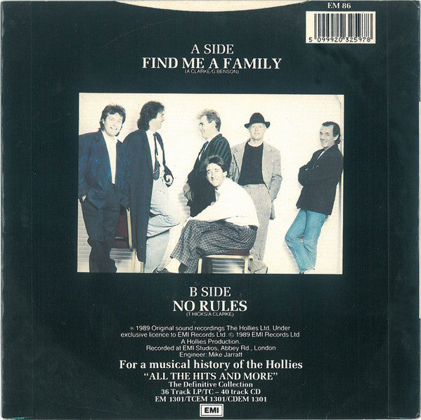 Hollies - Find Me A Family - Used Vinyl Record 7" image 6