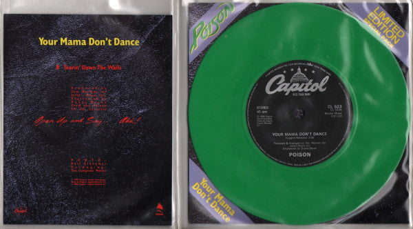 Poison - Your Mama Don't Dance - Used Vinyl Record 7" image 2