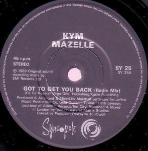Kym Mazelle - Got To Get You Back - Used Vinyl Record 7" image 7