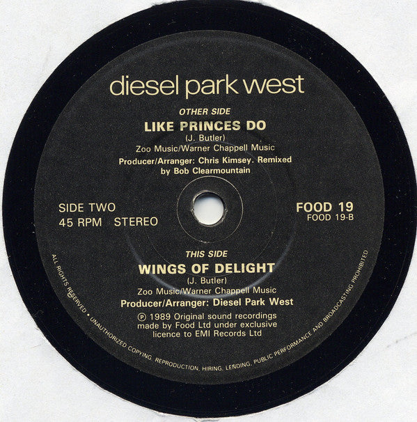 Diesel Park West - Like Princes Do - Used Vinyl Record 7" image 8