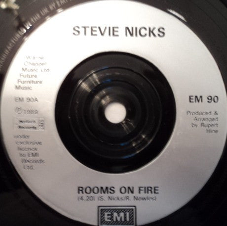 Stevie Nicks - Rooms On Fire - Used Vinyl Record 7" image 3