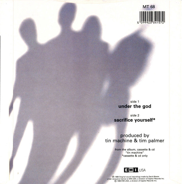 Tin Machine - Under The God - Used Vinyl Record 7" image 2