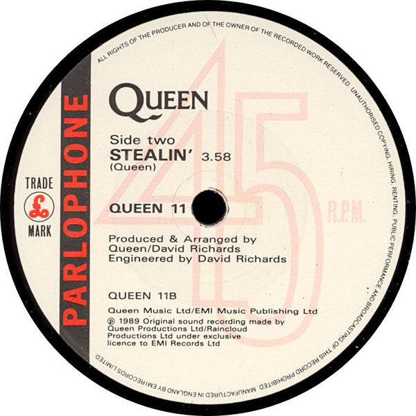 Queen - Breakthru - Used Vinyl Record 7" image 4