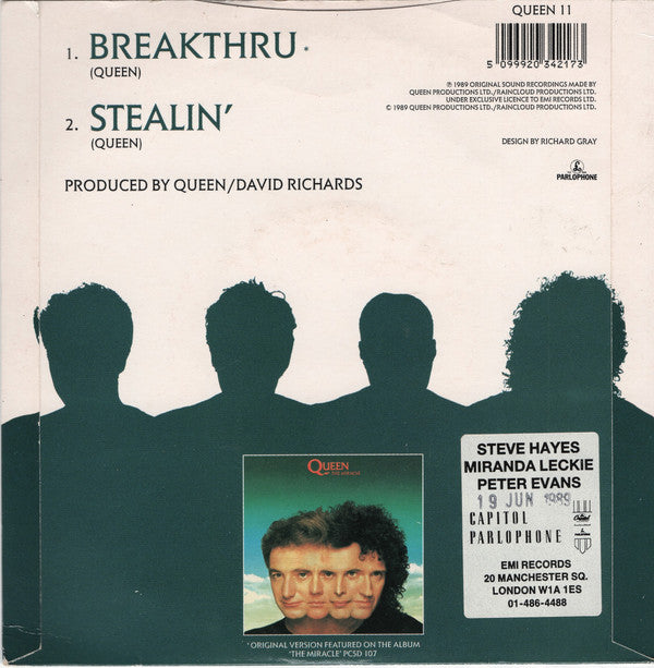 Queen - Breakthru - Used Vinyl Record 7" image 5