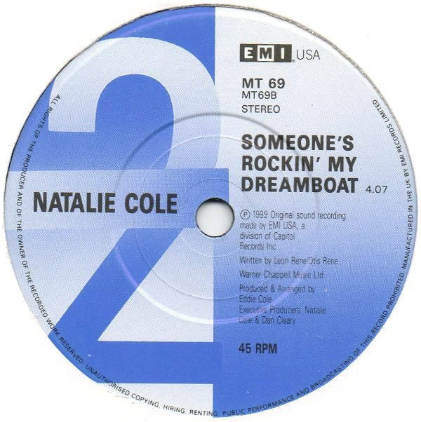 Natalie Cole - Rest Of The Night - Used Vinyl Record 7" image 4