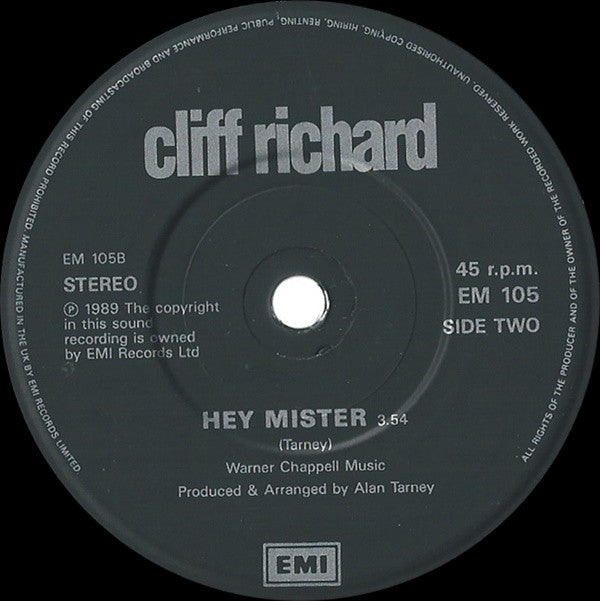 Cliff Richard - Lean On You - Used Vinyl Record 7" image 8