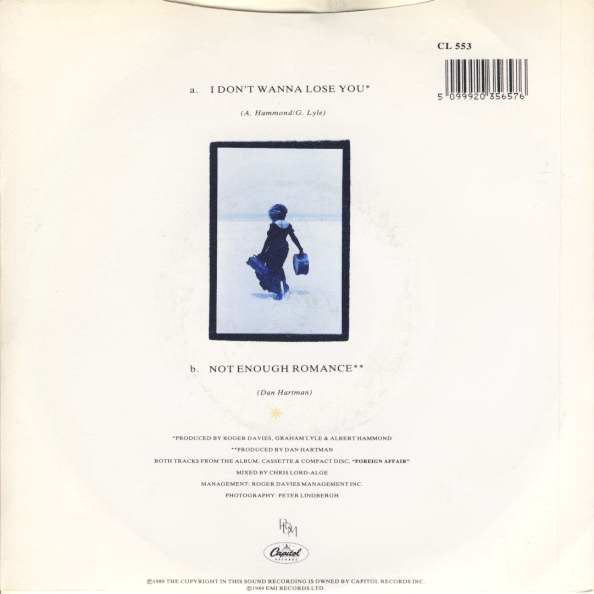 Tina Turner - I Don't Wanna Lose You - Used Vinyl Record 7" image 2