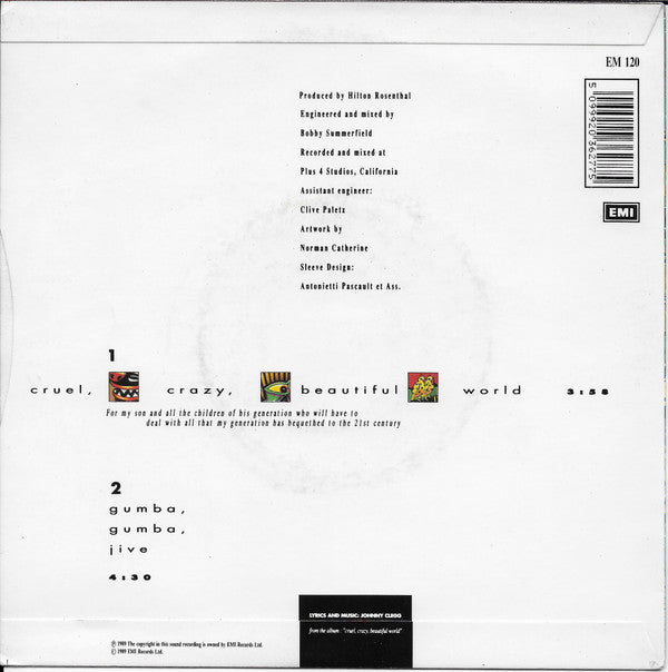 Johnny Clegg & Savuk - Cruel, Crazy, Beautiful World - Used Vinyl Rec image 2