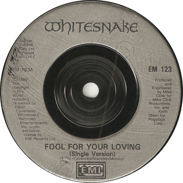 Whitesnake - Fool For Your Loving - Used Vinyl Record 7" image 3