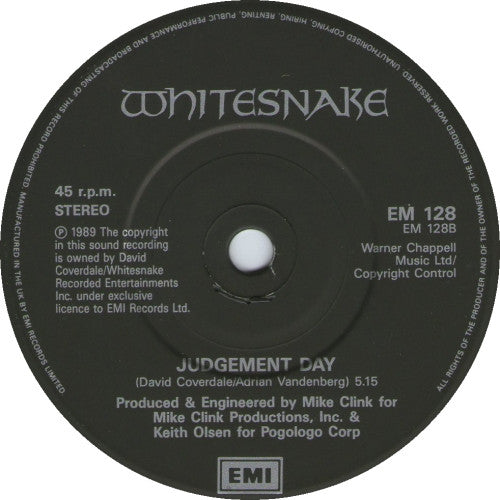 Whitesnake - Deeper The Love - Used Vinyl Record 7" image 4