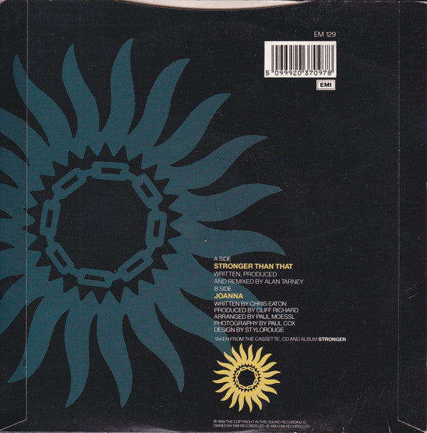 Cliff Richard - Stronger Than That (Radio Edit) - Used Vinyl Record 7 image 2
