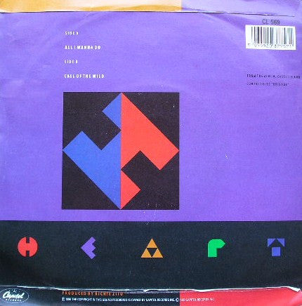 Heart - All I Wanna Do - Used Vinyl Record 7" image 2