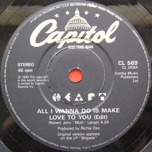 Heart - All I Wanna Do - Used Vinyl Record 7" image 7