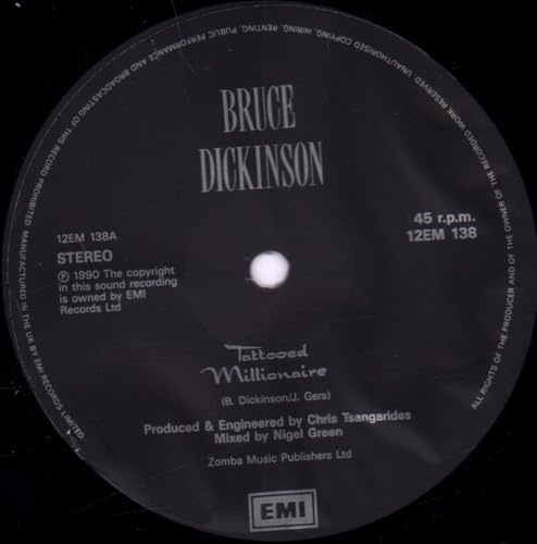 Bruce Dickinson - Tattooed Millionaire - Used Vinyl Record 12 image 3