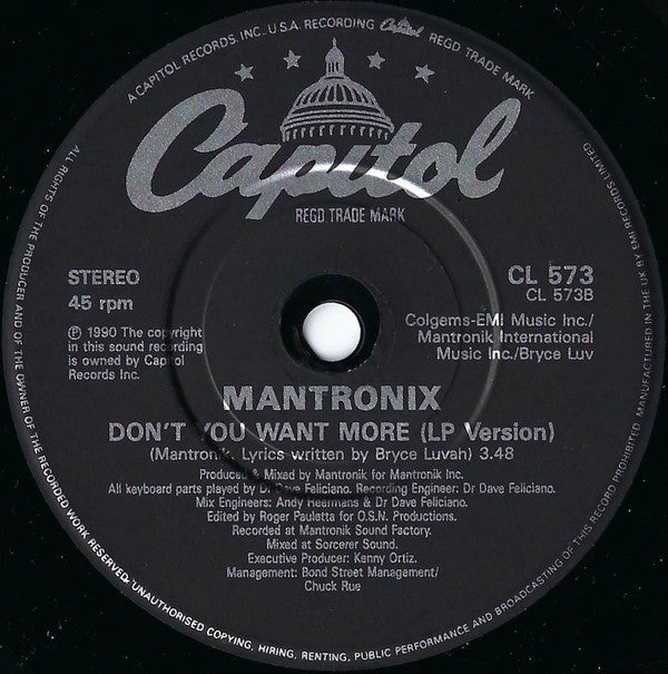 Mantronix - Take Your Time - Used Vinyl Record 7" image 4