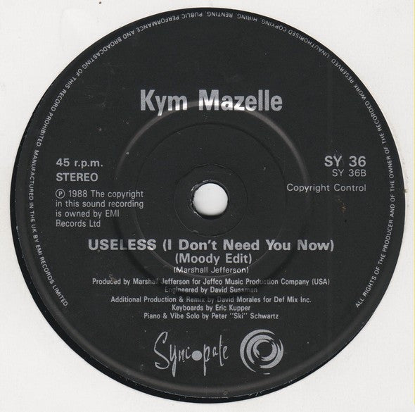 Kym Mazelle - Useless (I Don't Need You Now) - Used Vinyl Record 7" image 4