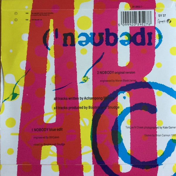 Tongue N Cheek - Nobody - Used Vinyl Record 7" image 2
