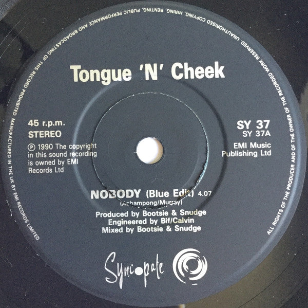 Tongue N Cheek - Nobody - Used Vinyl Record 7" image 7