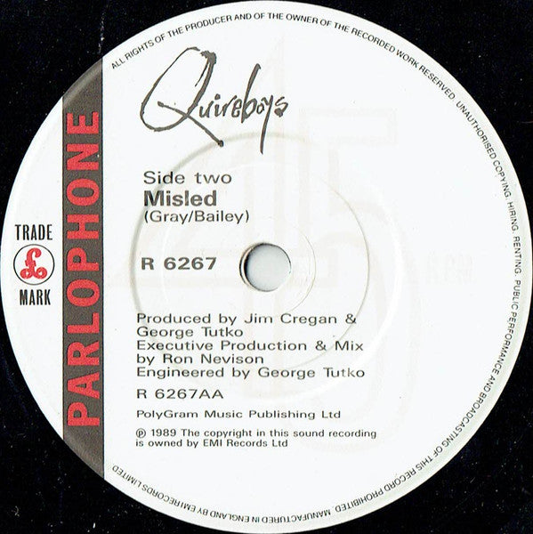 Quireboys - re She Goes Again / Misled - Used Vinyl Record 7" image 4