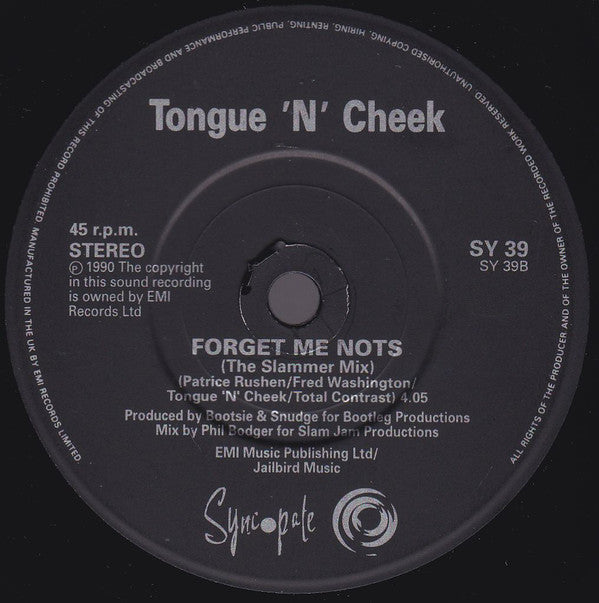 Tongue N Cheek - Forget Me Not$ (DNA Remix) - Used Vinyl Record 7" image 4