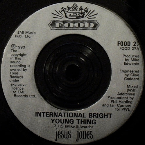 Jesus Jones - International Bright Young Thing - Used Vinyl Record 7" image 3
