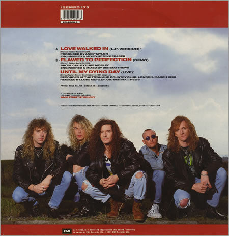 Thunder - Love Walked In - Used Vinyl Record 12" image 2