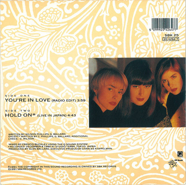 Wilson Phillips - You're In Love / Hold On - Live In Japan - Used Vin image 6