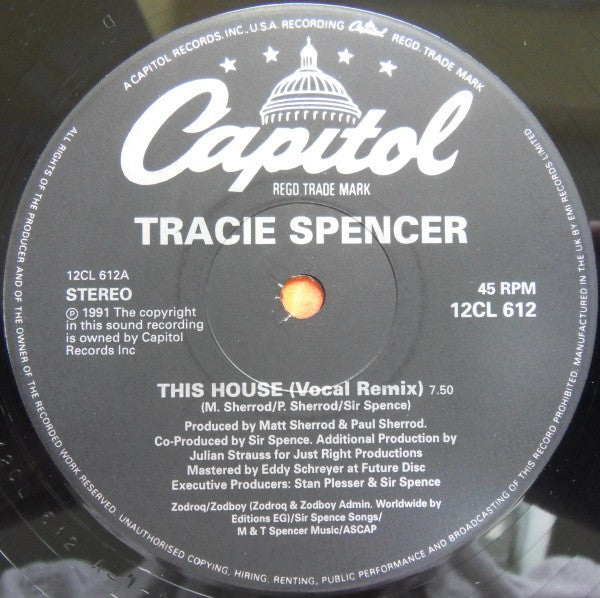 Tracie Spencer - This House - Used Vinyl Record 12" image 3