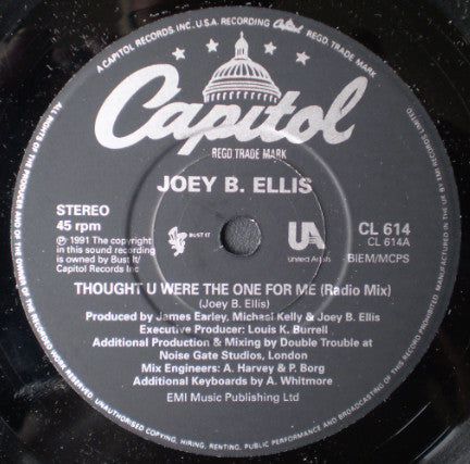 Joey B. Ellis - Thought You Were The One For Me - Used Vinyl Record 7" image 7