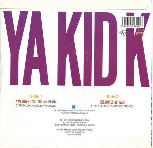 Ya Kid K - Awesome (You Are My Hero) - Used Vinyl Record 7" image 6