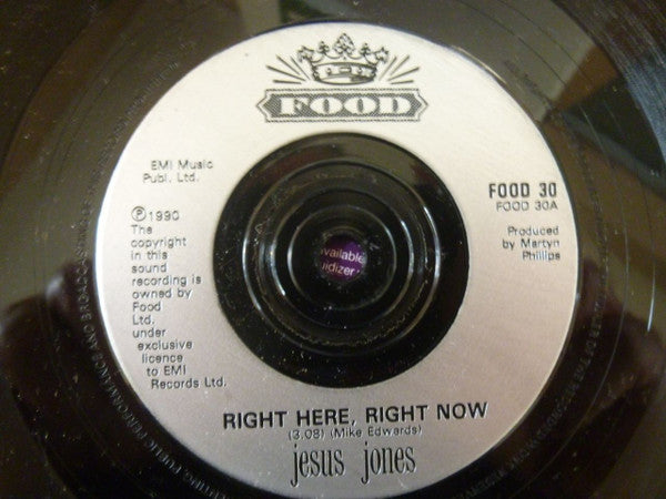 Jesus Jones - Right Here, Right Now - Used Vinyl Record 7" image 3
