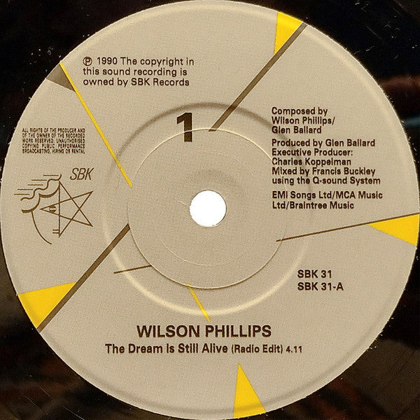 Wilson Phillips - Dream Is Still Alive - Used Vinyl Record 7" image 7