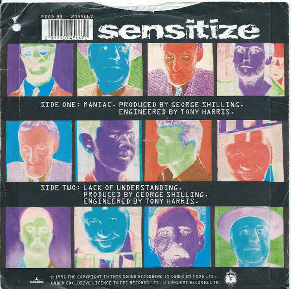 Sensitize - Maniac - Used Vinyl Record 7" image 6