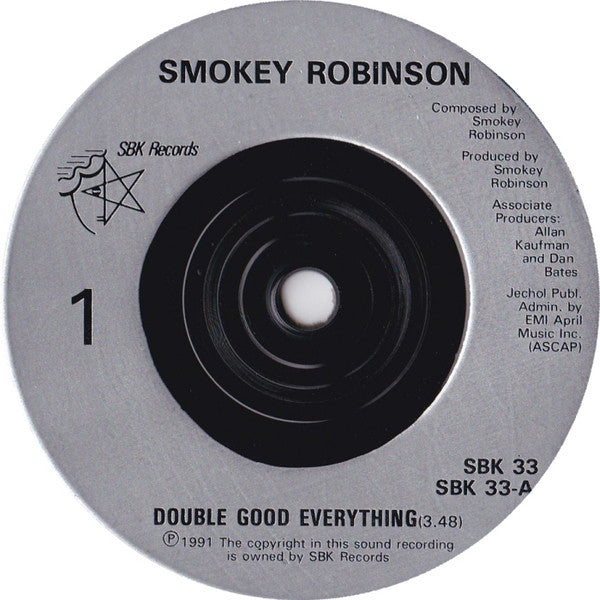 Smokey Robinson - Double Good Everything - Used Vinyl Record 7" image 3