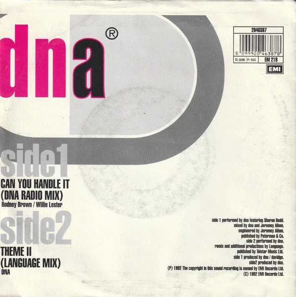 DNA - Can You Handle It - Used Vinyl Record 7" image 2