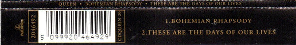 Queen - Bohemian Rhapsody / These Are The Days Of Our Lives - Used CD image 8
