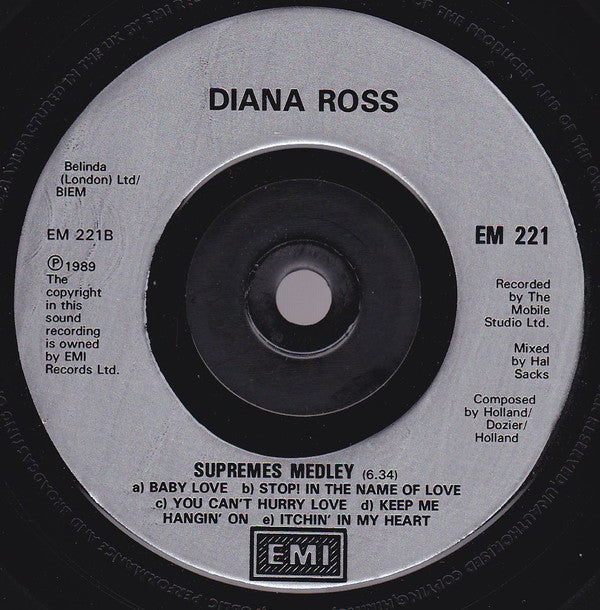 Diana Ross - Force Behind The Power - Used Vinyl Record 7" image 4